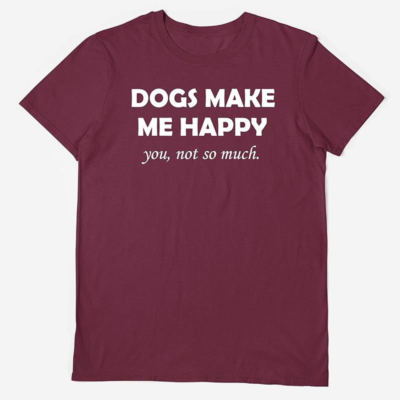 Dogs Make Me Happy T Shirt Amazon.co.uk Handmade