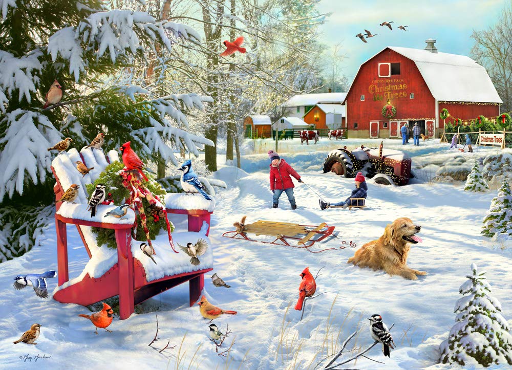 Vermont Christmas Company The Farm at Christmas Jigsaw Puzzle 1000 Piece