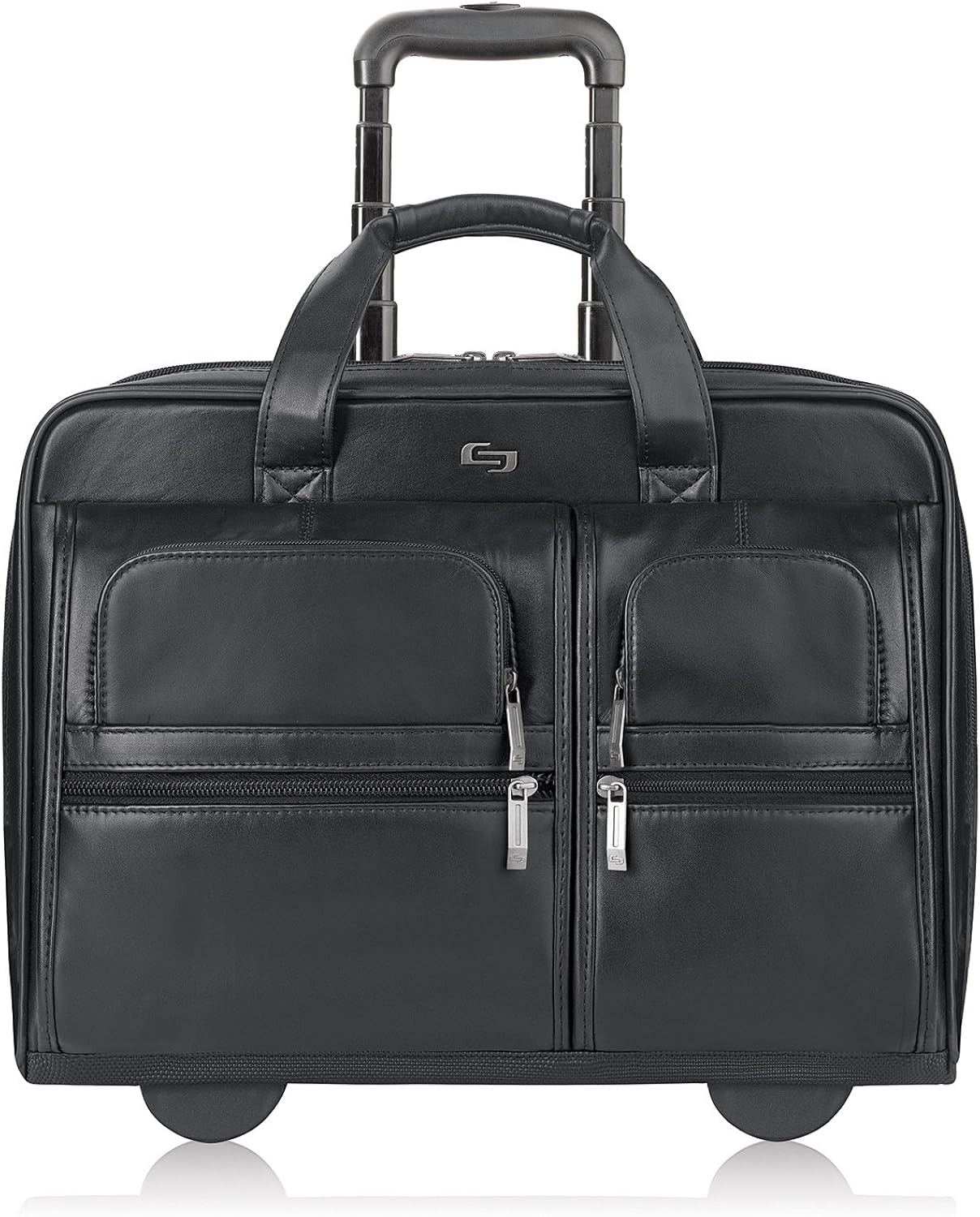Solo New York Franklin Rolling Leather Laptop Bag, Black, 15.6" Amazon