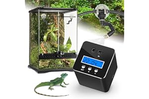 RUNWUSHENG Reptile Mister System, Reptile Humidifier for Terrariums, auto Mister with 2 Spray Nozzles for Reptiles，Snakes,Frogs,Plants