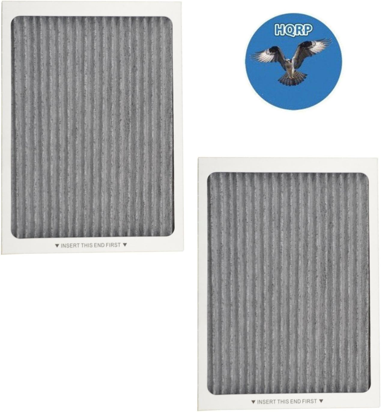 HQRP 2-pack Refrigerator Air Filter for Frigidaire FPHB2899 FPHC2399 FPHF2399 FPHG2399 FPHN2899L FPHS2386L FPHS2699 FPHS2399P FPUS2686L FPUS2698L FPUH19D7L series Fridges + HQRP Coaster