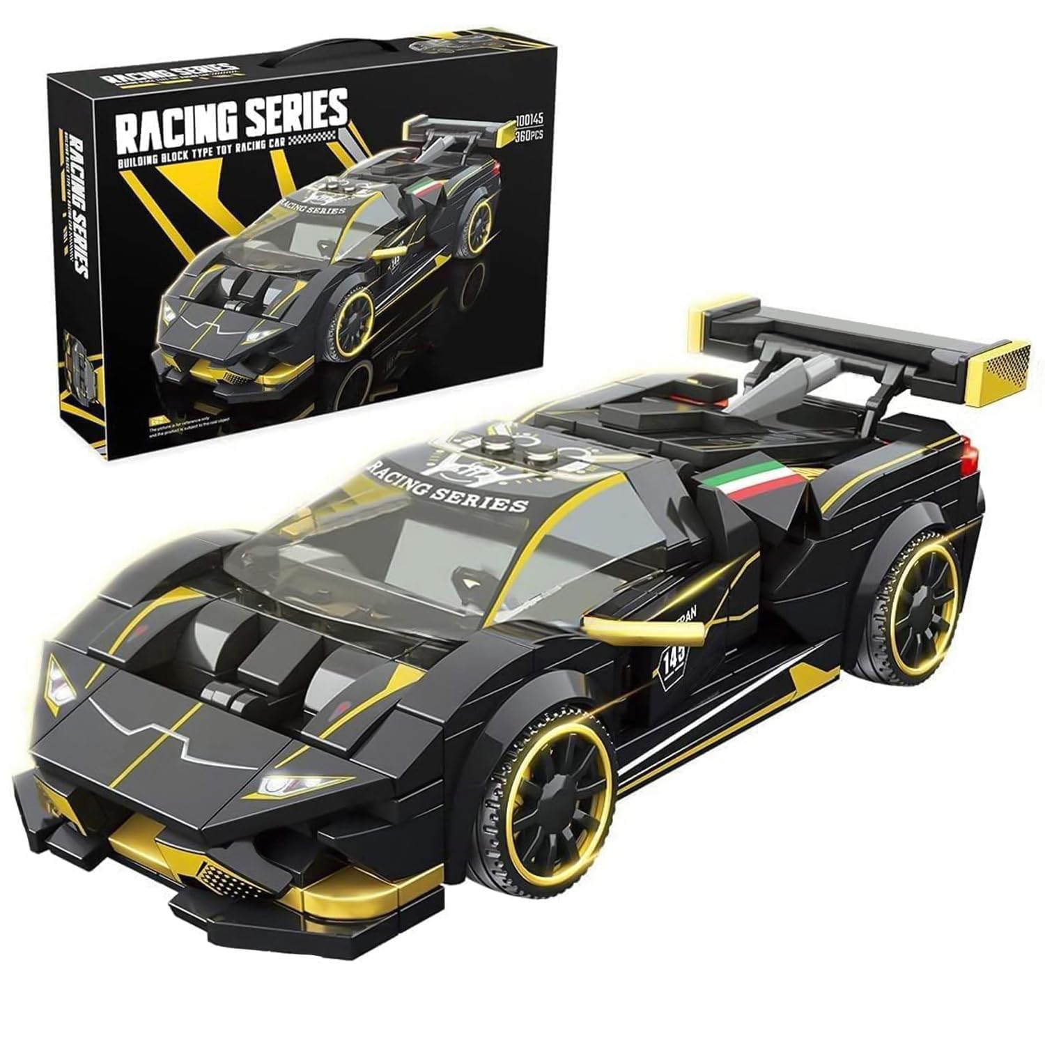 Sport Car Building Kit for Lambo Speed Champions EVO, 360 PCS Speed Champions Racing Car Model, Racing Car Building Toy for Adults and Teens, Creative Gift, Compatible with Major Brands