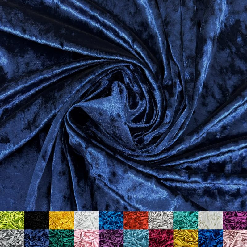 Ice Fabrics Stretch Crushed Velvet Fabric by The