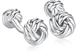 HONEY BEAR Twist Knot Cufflinks Steel for Mens Shirt Wedding Business Gift