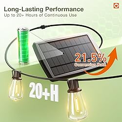 addlon 78(72+6) FT Solar String Lights