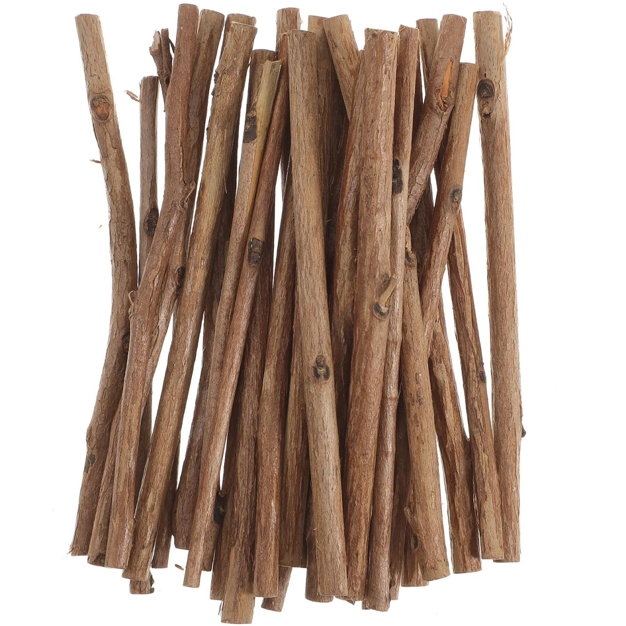 100pcs 10cm Wooden Sticks, 0.3-0.5cm Wood Log Sticks, Log Cabin Kit for Crafting DIY Photo Props Decorations (Wood Color)