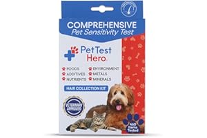 Better Life Science Pet Food & Environmental Sensitivity Hair Sample Testing Kit – Over 460 Items Tested – at-Home Non-Invasive Collection for Dogs & Cats – Informational Report for Pet Owners