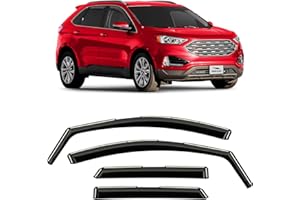 Voron Glass in-Channel Extra Durable Rain Guards for Ford Edge 2015-2024, Window Deflectors, Vent Window Visors, 4 Pieces - 220214