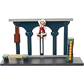 Nintendo Super Mario Lava Castle Deluxe Play Set, Includes: 2.5” Fire Mario Figure & Mechanical Features, Spinning Fireballs Tower, Swinging Pendulum, Bone Lift & Bridge