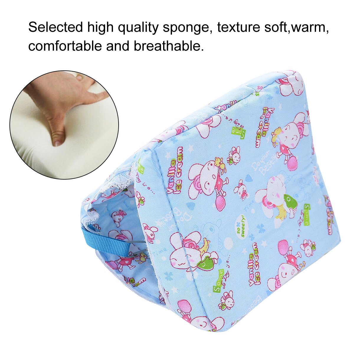 Hamster Bed Small Animal Cage Supplies Hammock House Hideout Pet Tent (Blue, Triangle Tent)