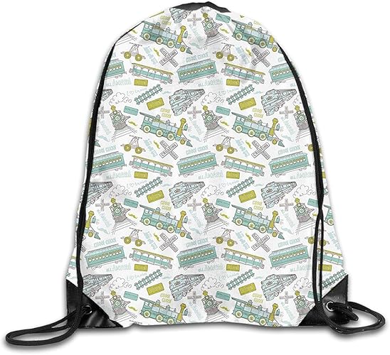 Amazon Co Jp Choo Choo Trainキッズボーイジムスポーツバッグ巾着袋バックパックドローコードバッグ用男性女性ジム スポーツ ヨガ ダンス 旅行 シューズ バッグ
