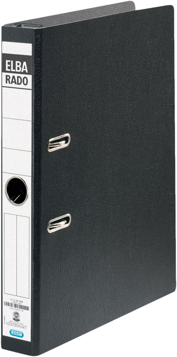 Elba Rado 81414 Suspension File A4 5 cm Spine Glued On Spine Label Pack of 10 Black