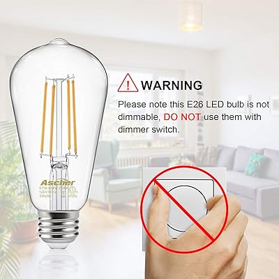 Buy Vintage Led Edison Bulbs 60 Watt Equivalent Eye Protection Led Bulb With 95 Cri Bright Warm White 2700k Non Dimmable St58 Antique Led Filament Bulbs E26 Medium Base Pack Of 6 Online