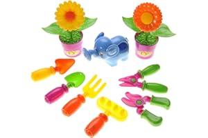 PowerTRC Toddler Gardening Set, Gardening Tools Toy - 9 Pieces Pretend Gardening Toys, Toddler Learning Toys, Summer Toys for Boys Girls Ages 3+