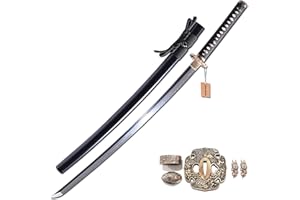 MURASAME Katana Sword 41" T10 Steel Clay Tempered Razor Sharp Blade Full Tang Handmade