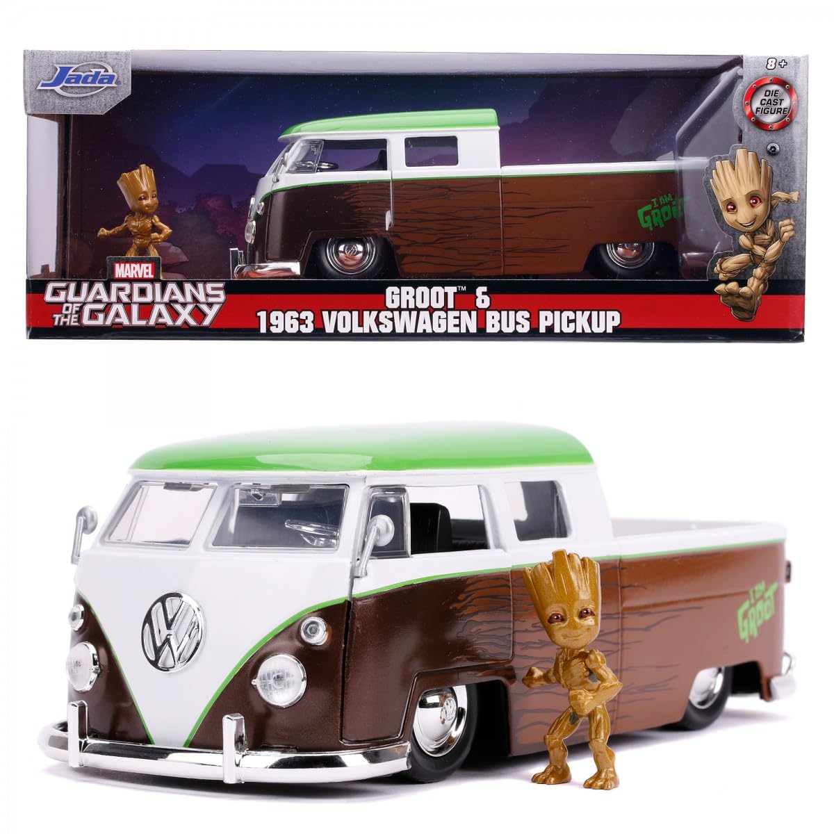 Jada MARVEL GROOT VW MICRO TRUCK 1:24 SCALE DIE-CAST CAR