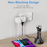 Mscien Multi Plug Extender with 4 AC Outlets and 3 USB Ports 13A UK Surge view 4