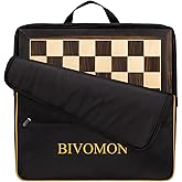 BIVOMON 21.25&rsquo;&rsquo; Wooden Chess Board Professional Tournament Chess Board with 2.2" Squares Large Chess Family Outdoor Board Games (Chess Boards Only)