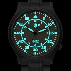 BERNY Men's Titanium Watch Japanese Sweep Second