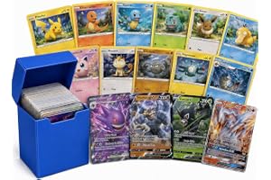 50 Official Pokemon TCG Cards Card Lot with Holofoil Rare, Uncommon, Common, Trainer, and Energy Cards NFL (50 Cards with Dec