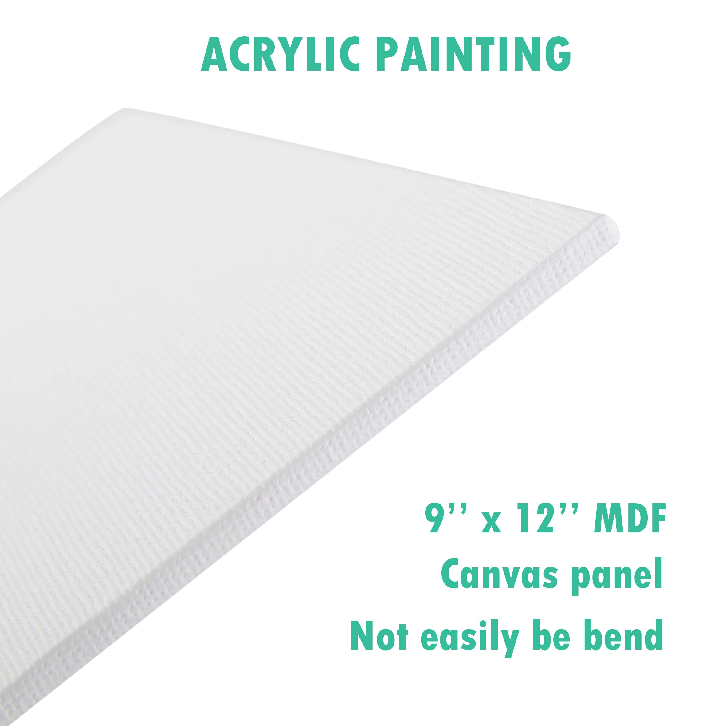 Falling in Art Beechwood Easel Box Set, 27 Pcs Tabletop Acrylic Paint Set, Portable Display Easel Stand with 12 Acrylic Paints, Canvas Panels and Brushes, Suitable for Beginners and Professionals