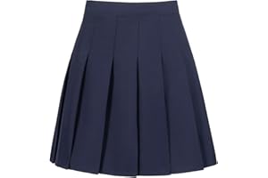 Getthebeauty-style Skirts for Girls Pleated Skirt A-line Tennis Outfits High Waisted School Uniform Skirts with Shorts