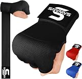 SAWANS Boxing Inner Gloves Hand Wraps with Wrist Straps Black S/M view 2