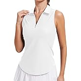 JoyGirl Women Golf Shirt Sleeveless Polo Shirts for Women Zip Up Collared Tennis Shirts Lightweight Athletic Tank Top