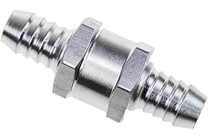 DYWISHKEY 12mm 1/2" Fuel Non Return One Way Check Valve Petrol Diesel Aluminium Alloy