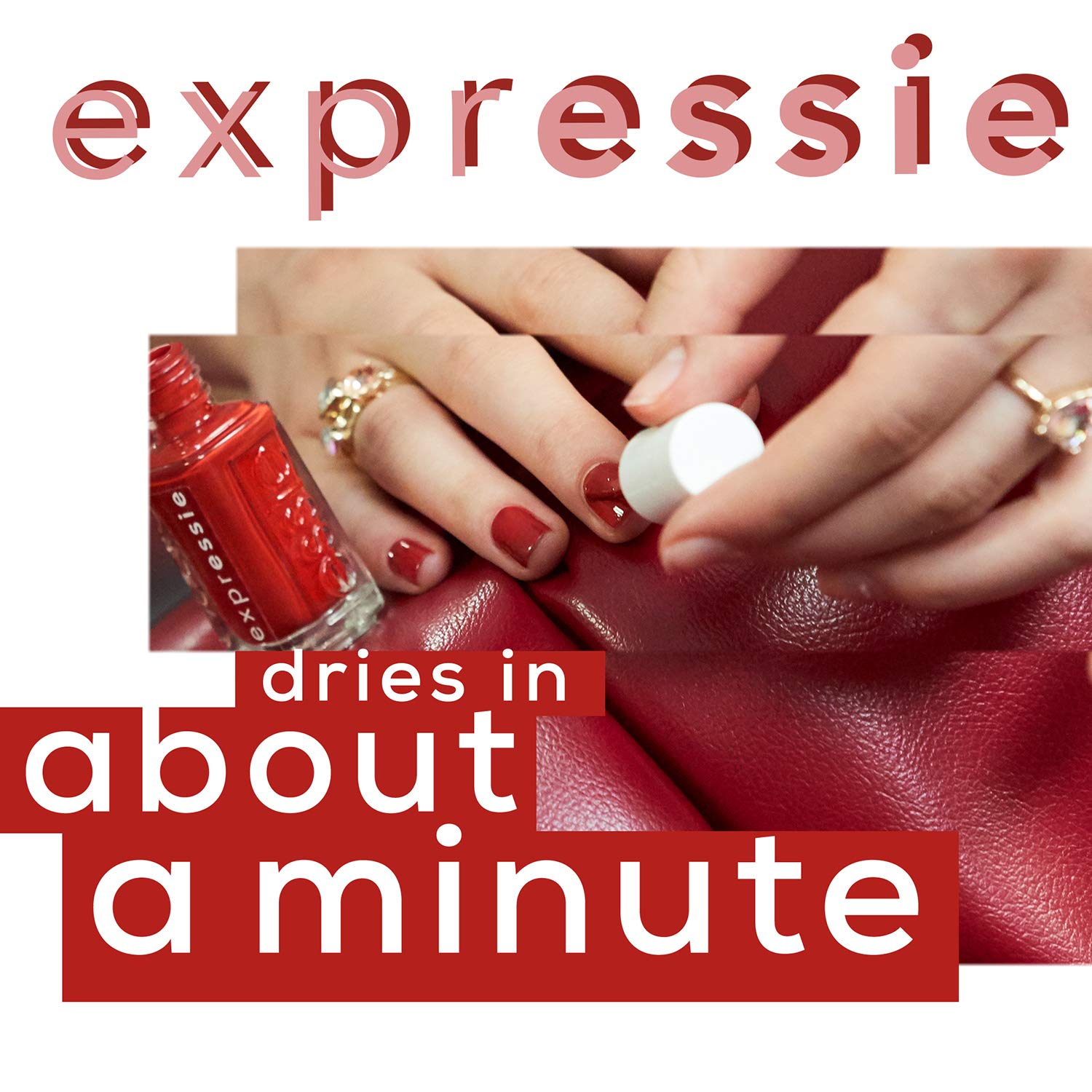 essie expressie Quick-Dry Nail Polish, Burgundy 290 Not So Low-Key, 0.33 Ounces : Beauty