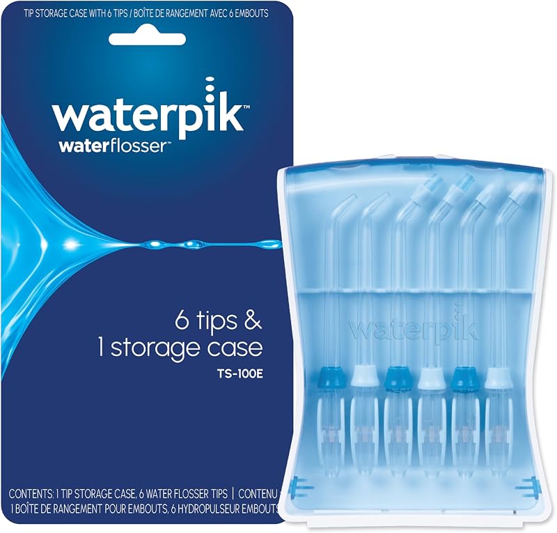 Waterpik Water Flosser Replacement Tips, Case, 6 Tips JT-100E/OD-100E/PS-100E