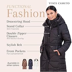 Vince Camuto Hooded Women's Puffer Jacket, Womens
