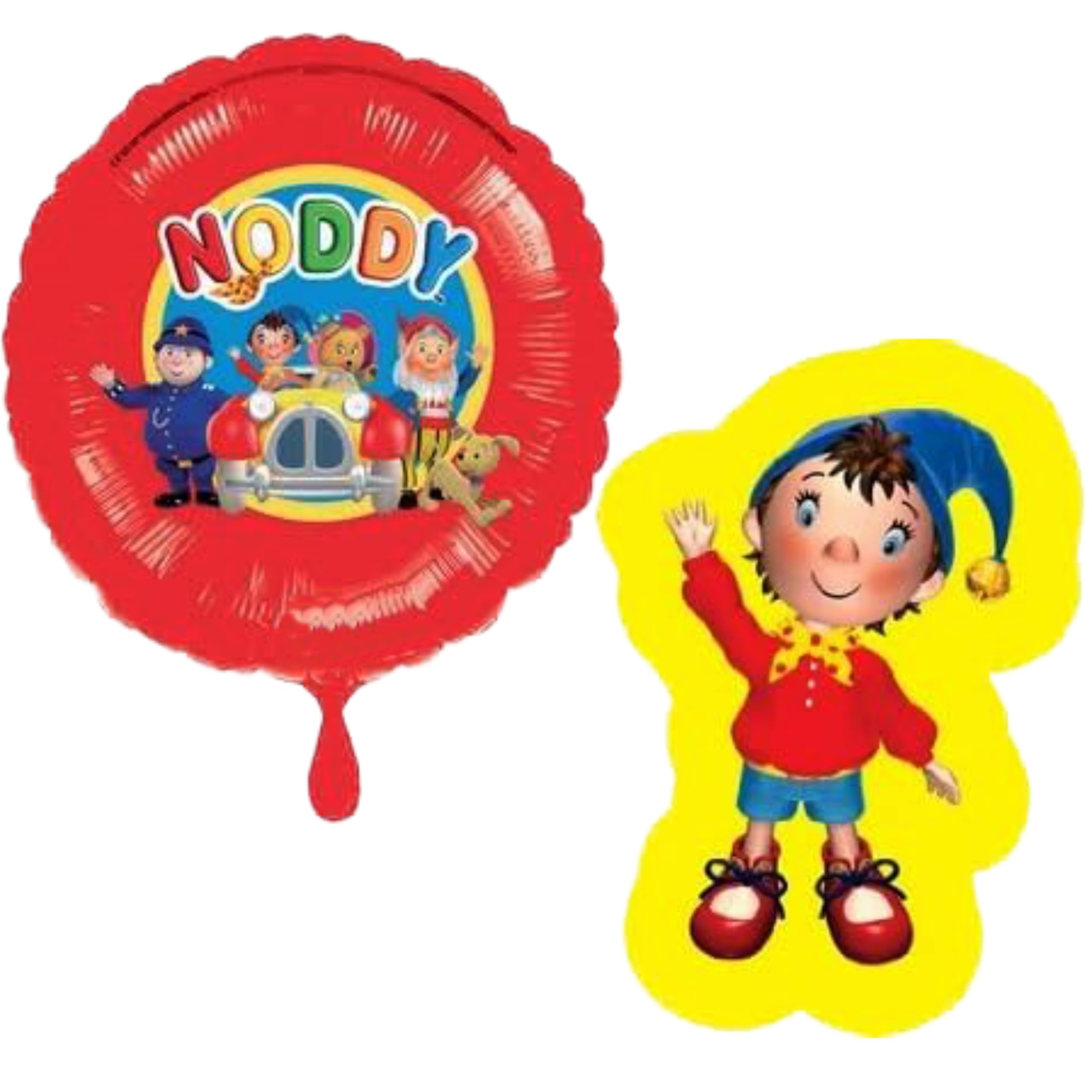 Toyland® Pack Of 2 - Noddy & Friends Foil Balloons - 1 x 28" Character Shape & 1 x 18" Round Foil Balloons