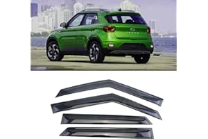 SONTIAN Tape-On Side Window Visor Deflectors Rain Guards for 2020-2023 H-yundai Venue Window Visors Accessories for Cars，Window rain Guards Vent Visors Sun Visors, Black 4pcs Wind Vent Visors