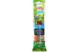 Living World Budgie Sticks-Fruit Flavour-60gm (2 Ounce), 2-Pack