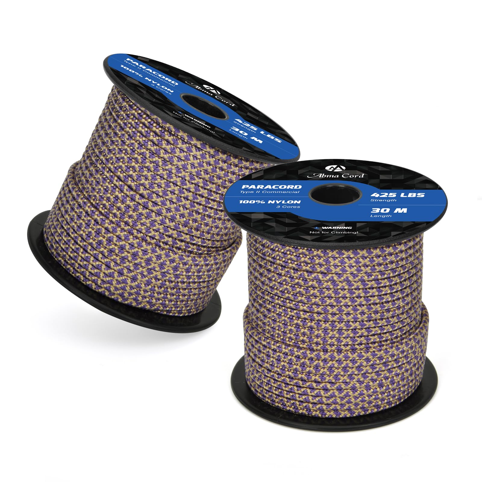 Abma Cord Paracord 425 lbs 3mm 100% Nylon 30M - Purple Dynasty