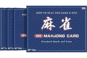 RBFSAH Mahjong Cards 2025 Large Print Set 4PCS Majong Card