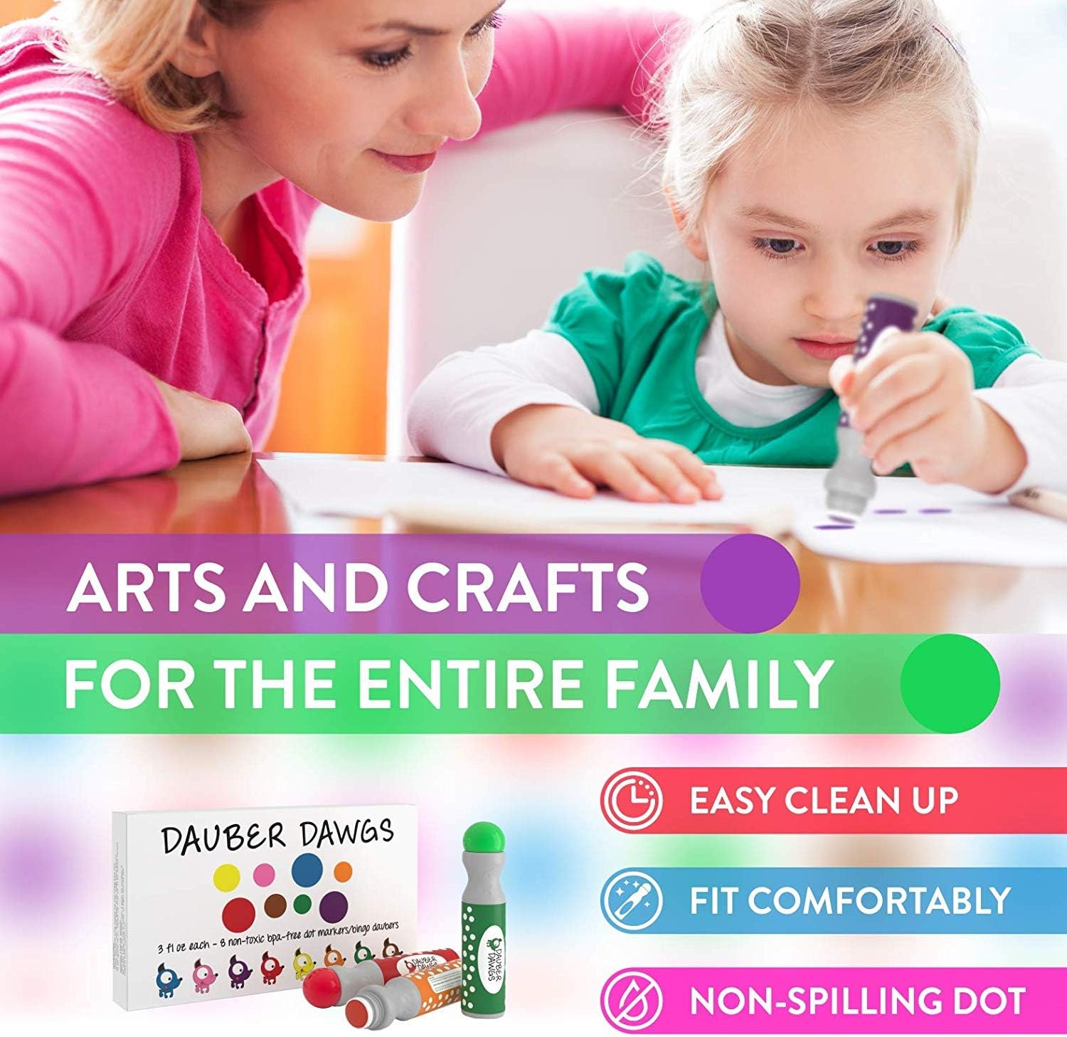 Washable Dot Markers 13 Pack With 121 Activity Sheets For Kids, Gift Set With Toddler Art Activities, Preschool Children Arts Crafts Supplies Kit, Special Holiday Bingo Dabbers Dobbers, Dauber Dawgs