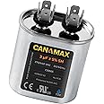 Canamax 3uf MFD 50/60 Hz 370-440 VAC Volts Oval Start Capacitor - Compatible with AC Motor Run or Fan Start and Cool or Heat Pump Air Conditioner - Replaces C403 C403L C303 12027 4X425A