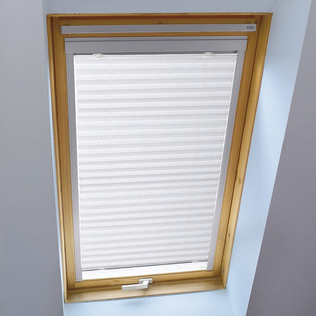 Hans Shop 65x130cm Velux Pleated Roller Blinds White Roof Window
