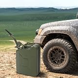 Karlhome 20 Litre Metal Fuel Can with Spout Green 5 Gallon Petrol Diesel Storage view 7