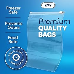 GPI - Slider Zip Food Storage Bags, 9" x 12" 3 Mil