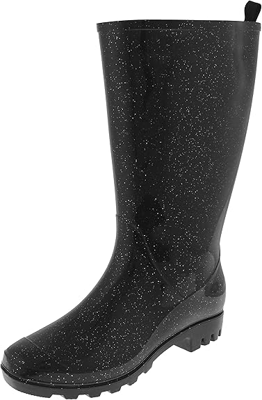 wide calf glitter boots