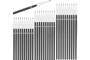 Anezus 30 Pcs Tiny Detail Paint Brushes #0 Fine Paint Brushes Set Liner Brush for Miniature 40k Model Crafts Watercolor Acryl