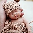 MYREBABY Reborn Baby Doll 7 Inch Silicone Doll Girl Bella Mini Realistic Newborn Baby Dolls Silicone Full Body Stress Relief