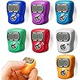 JMOO Electronic Finger Tally Counter 7-Pack, Mini LCD Digital Display Tally Counter, Handheld Counter Clicker Pitch Counter for Coaching, Knitting, Lap, Fishing, Golf and Row