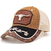 TOPACC Western Trucker Hat for Men Women Cowboy Country Hat Snapback Cap | Novelty Baseball Cap Adjustable Vintage Embroidered Cowgirl hat for Rodeo Western Outfit