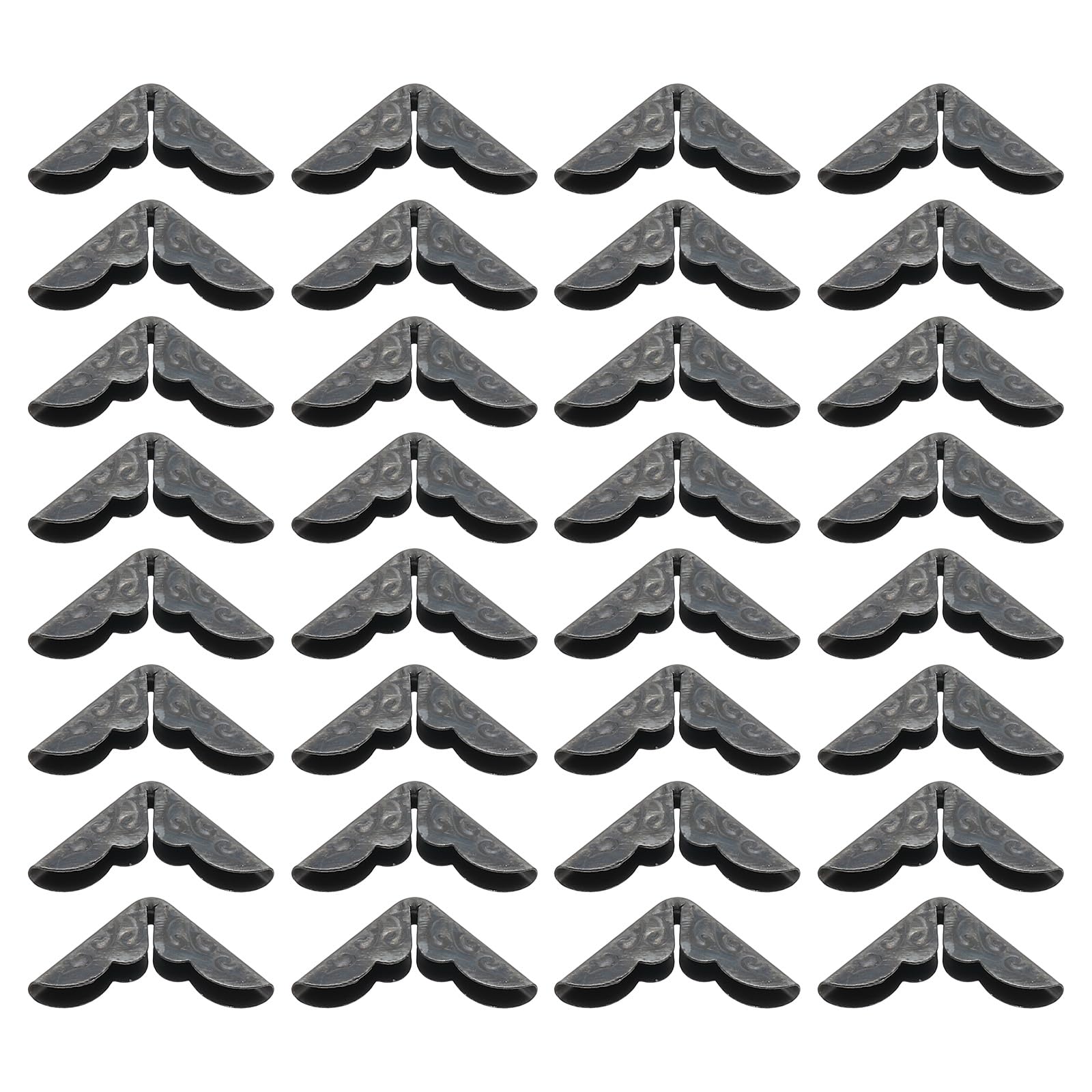 PATIKIL 15mm Metal Book Corners, 80pcs Photo Corners Book Corners Protector Retro Metal for Crafting Scrapbook Photo Album Book Binding, Black