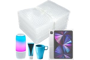 SEUNGCH 50Pcs Clear Bubble Out Bag Pouches, 8X10 Inch Bubble Pouch Wrap, Double Wall Bubble Cushioning Pouches, Packing Supplies for Storage, Shipping, Moving, Transporting and Packing