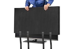 Wibeelee TV Cover Moving Dust Anti-Scratch TV Screen Cover Fits 50"-55" TV with Bottom Strap for Protection TV Moving Home Renovation Pet Scratch or Other Furniture (55”)
